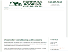 Tablet Screenshot of ferrararoofing.com